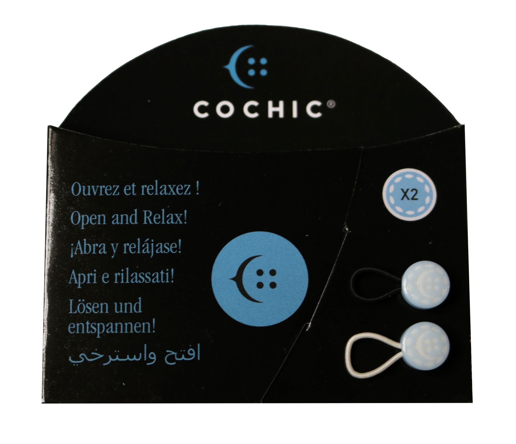 Package of 2 pieces blue shirt collar extender