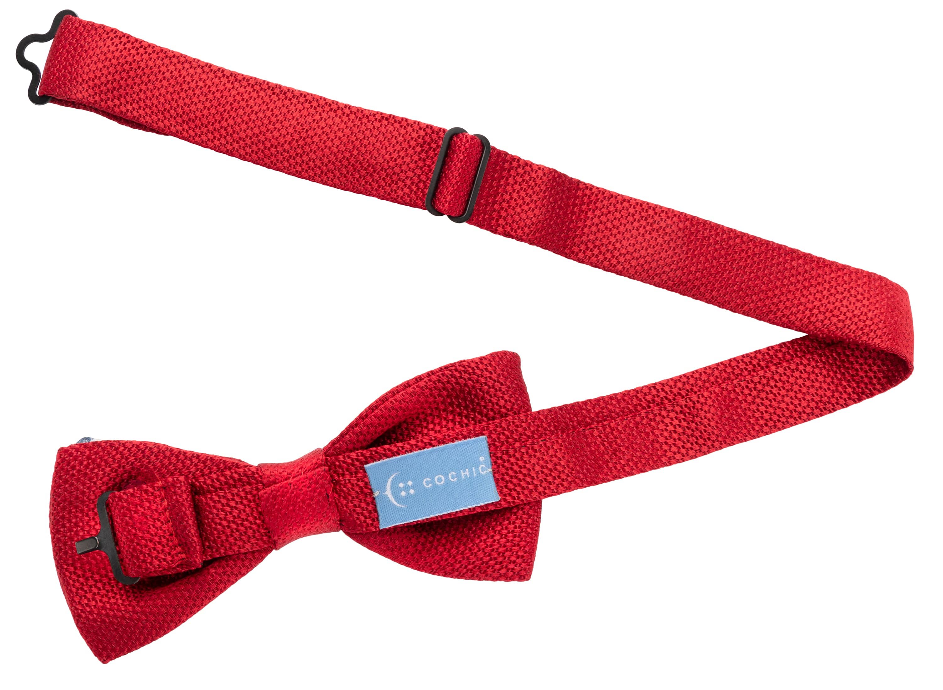 Rosso Bow Tie (Silk and Cotton, Red and Navy)