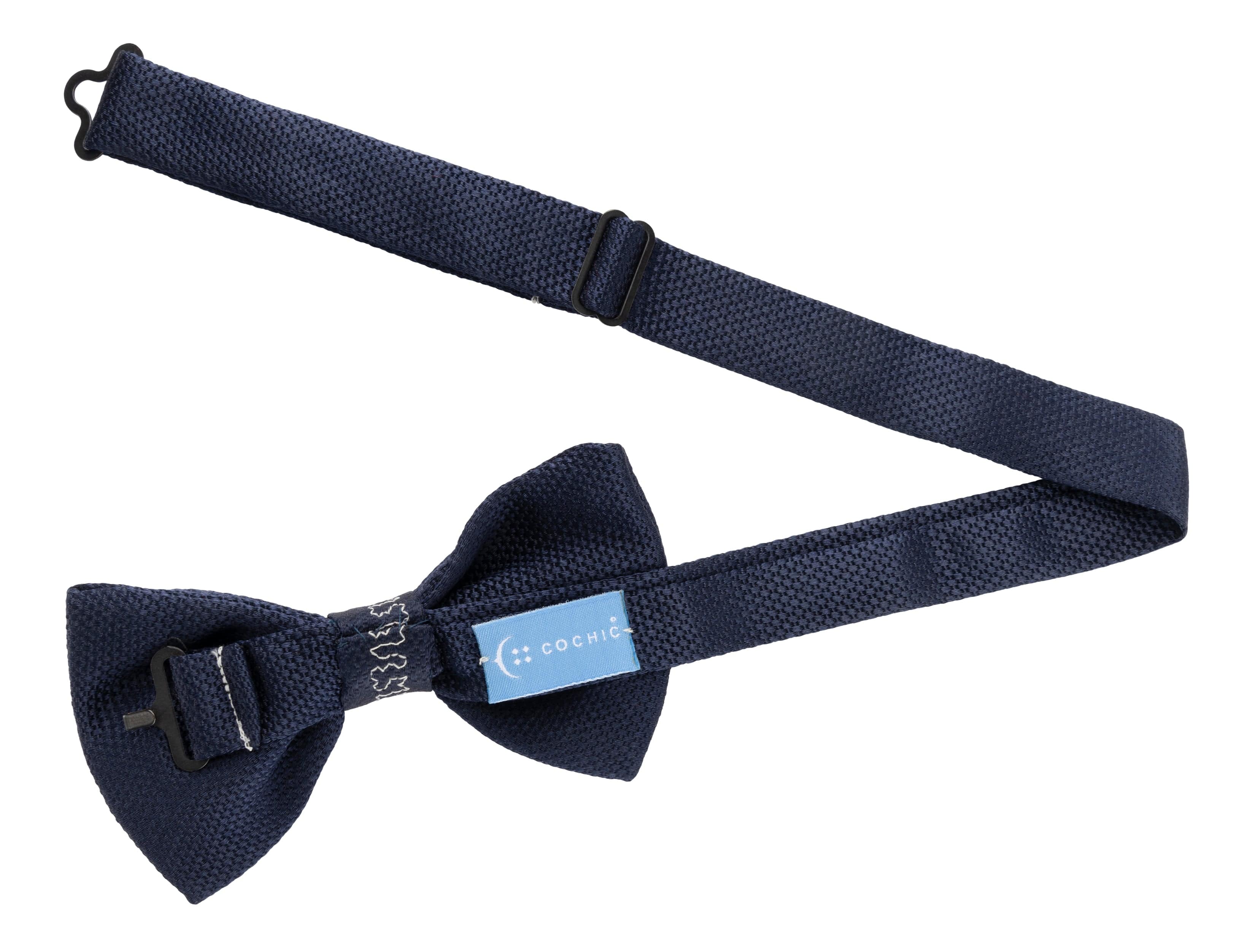 Neptune Bow Tie (100% Silk, Navy Blue)