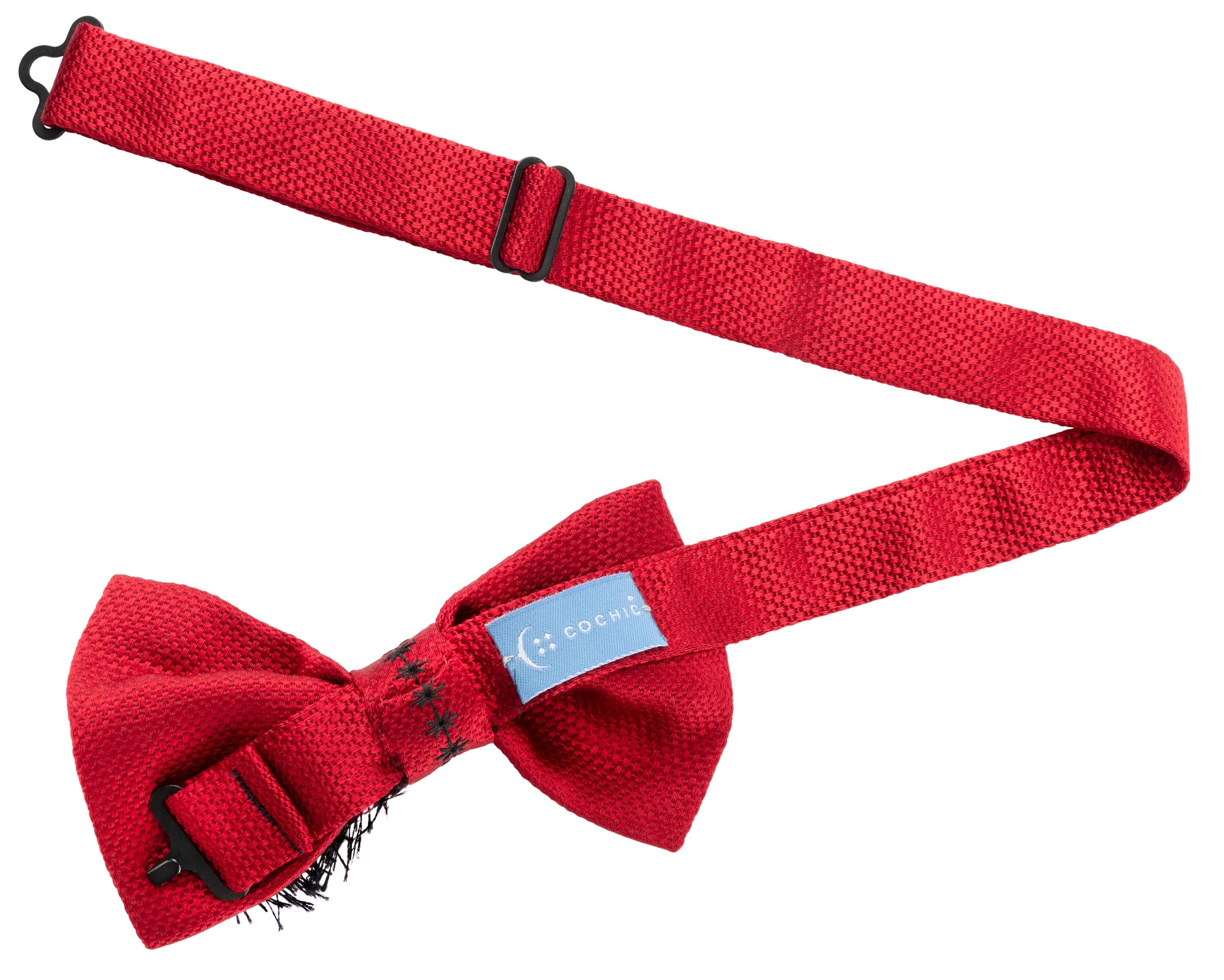 Red Anemone Bow Tie  (100% Silk, Red and Black)