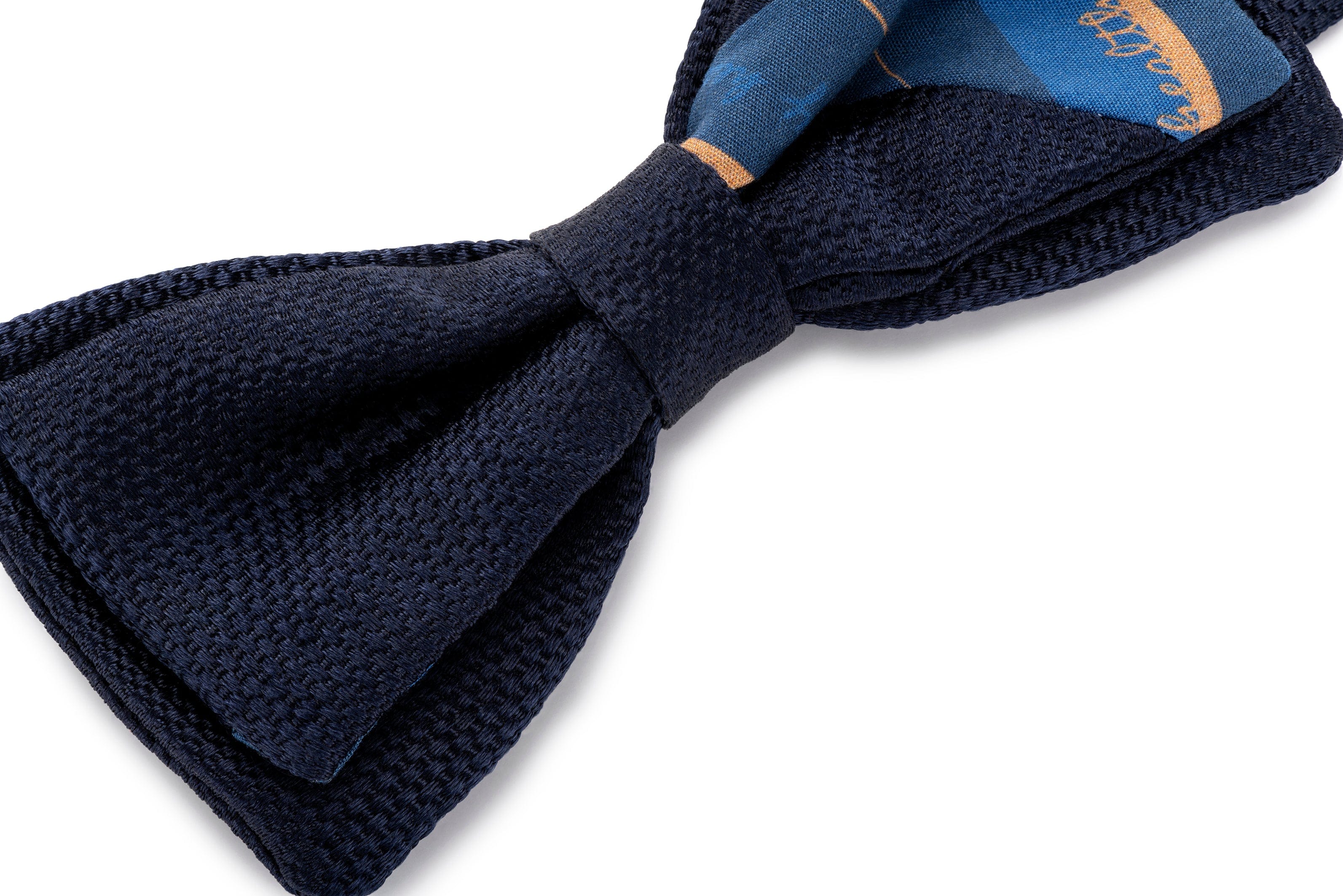Antibacterial Bow Tie (Navy Blue Silk)