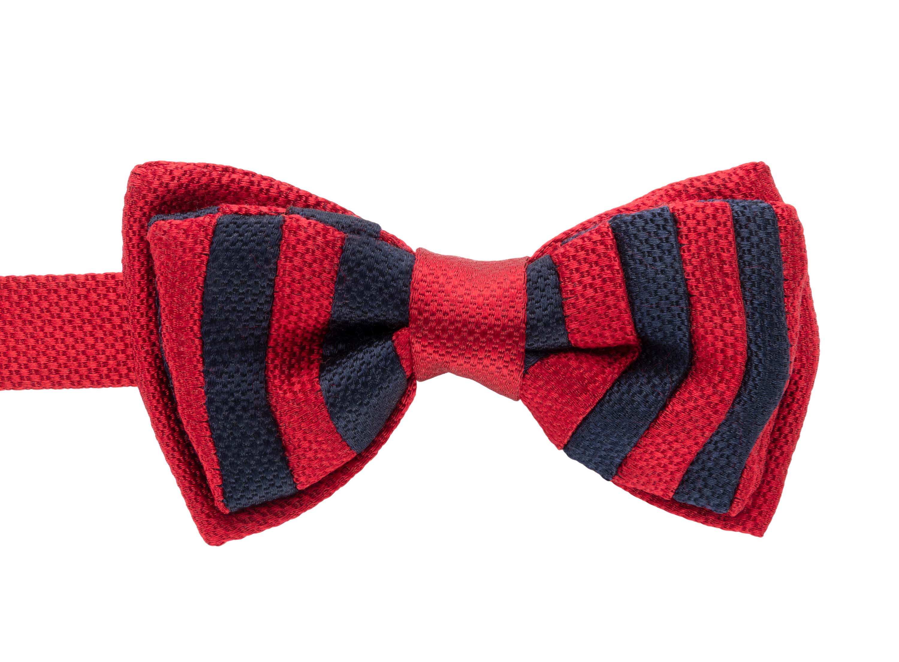 Valor Bow Tie (100% Silk, Red and Navy Blue)