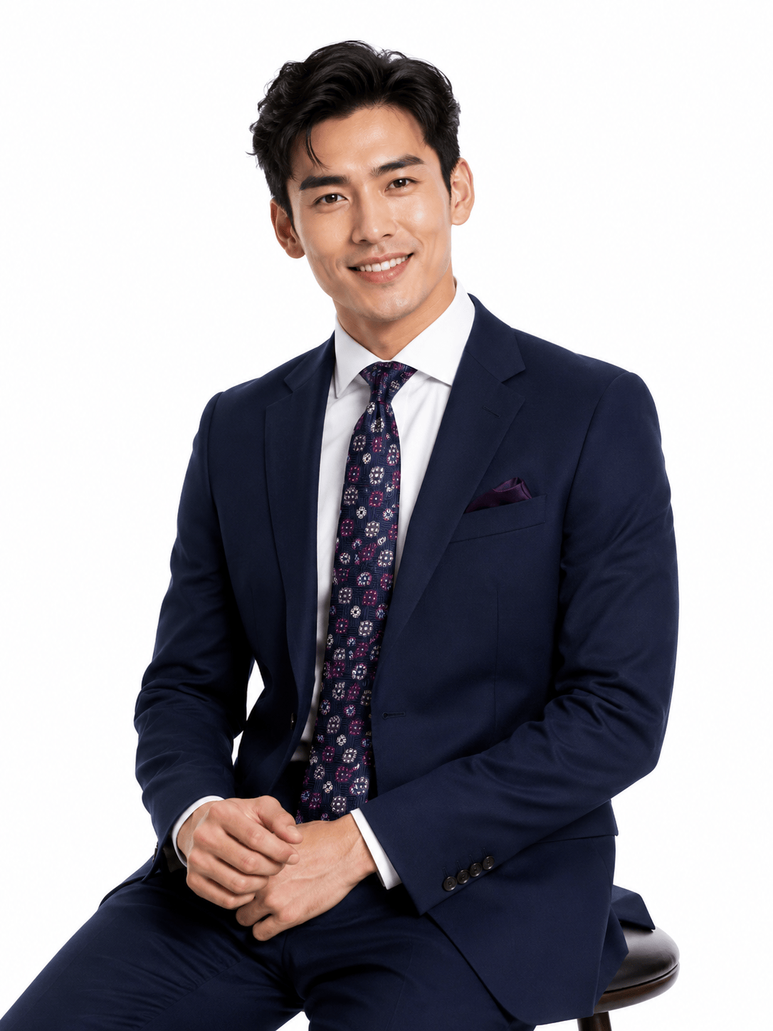 FANCY TIE BLUE AND PINK- SKINNY