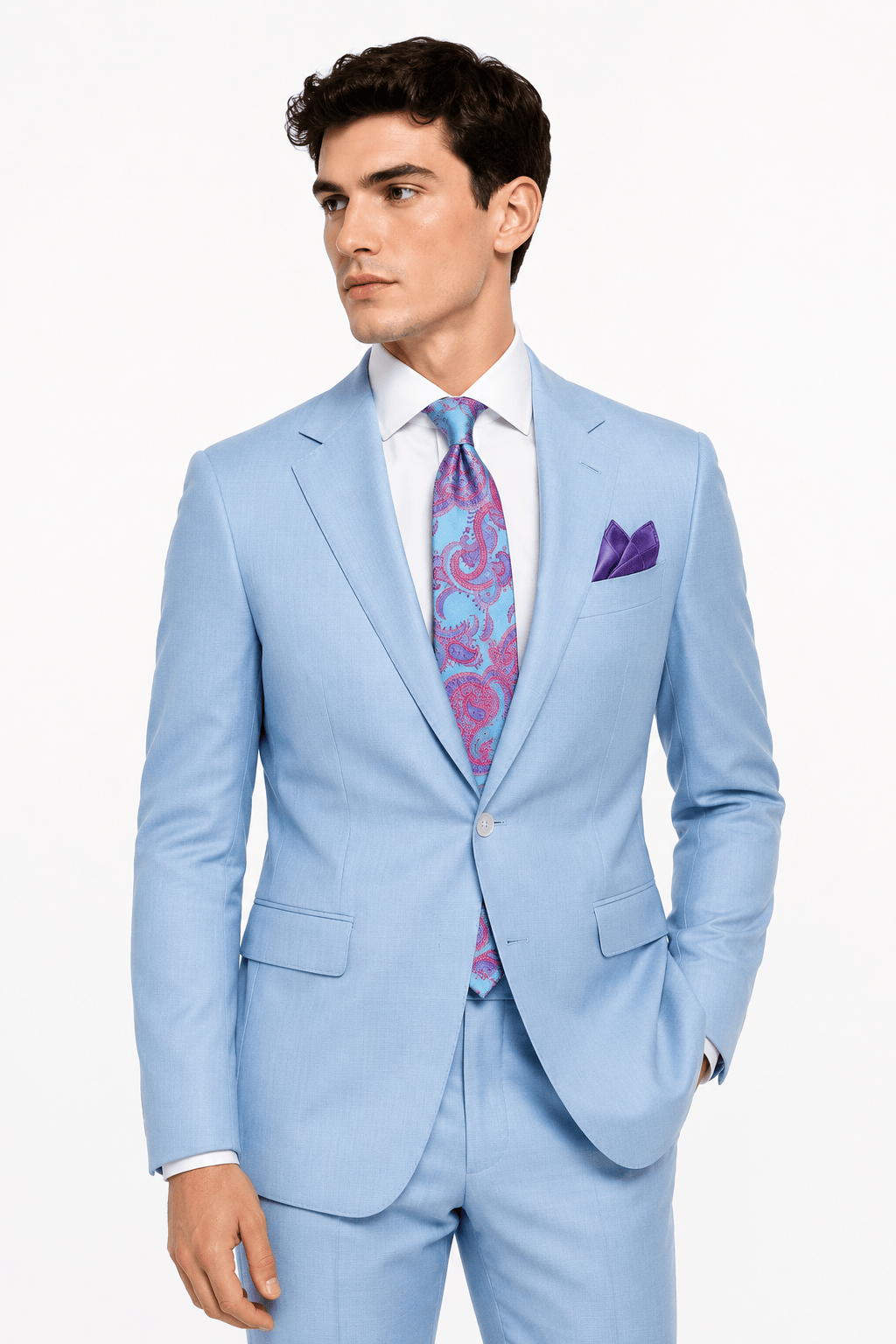MOGADOR BLUE CHIC TIE- SKINNY