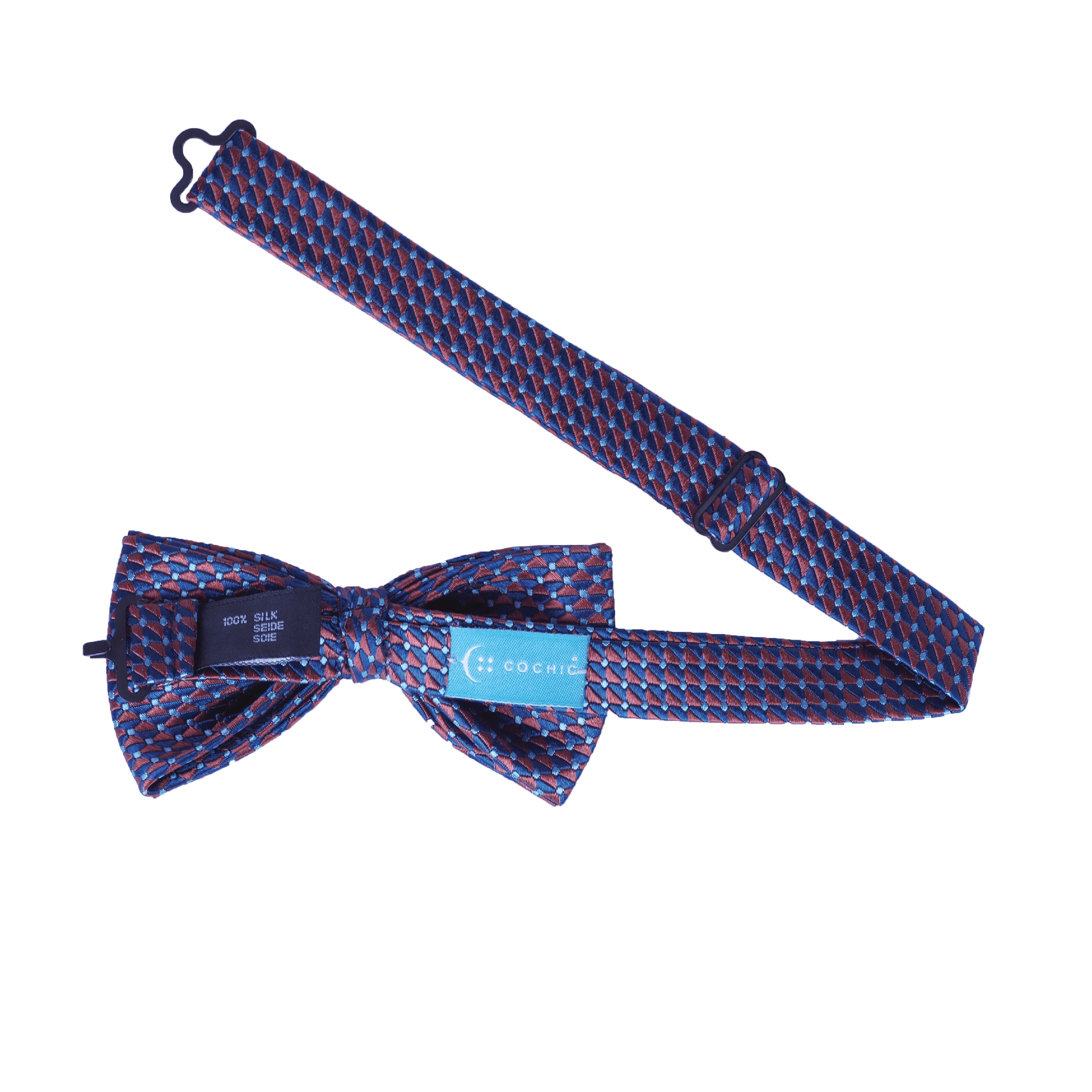 Marine Mosaic Bow Tie (100% Silk)