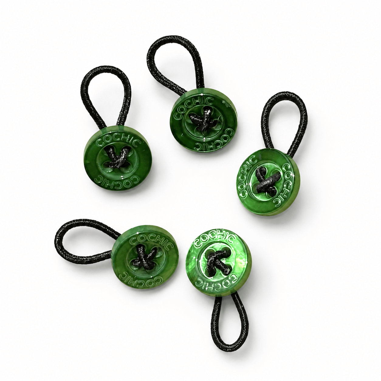 MOTHER OF PEARL BUTTON EXTENDER - GREEN (5PCS)