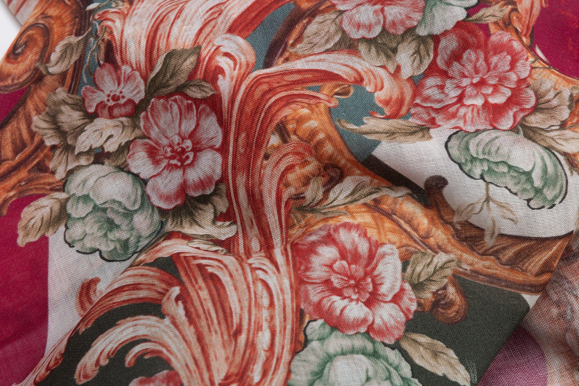 Wool Silk Foulard - Florence Nightingale (Wool Silk Blend)