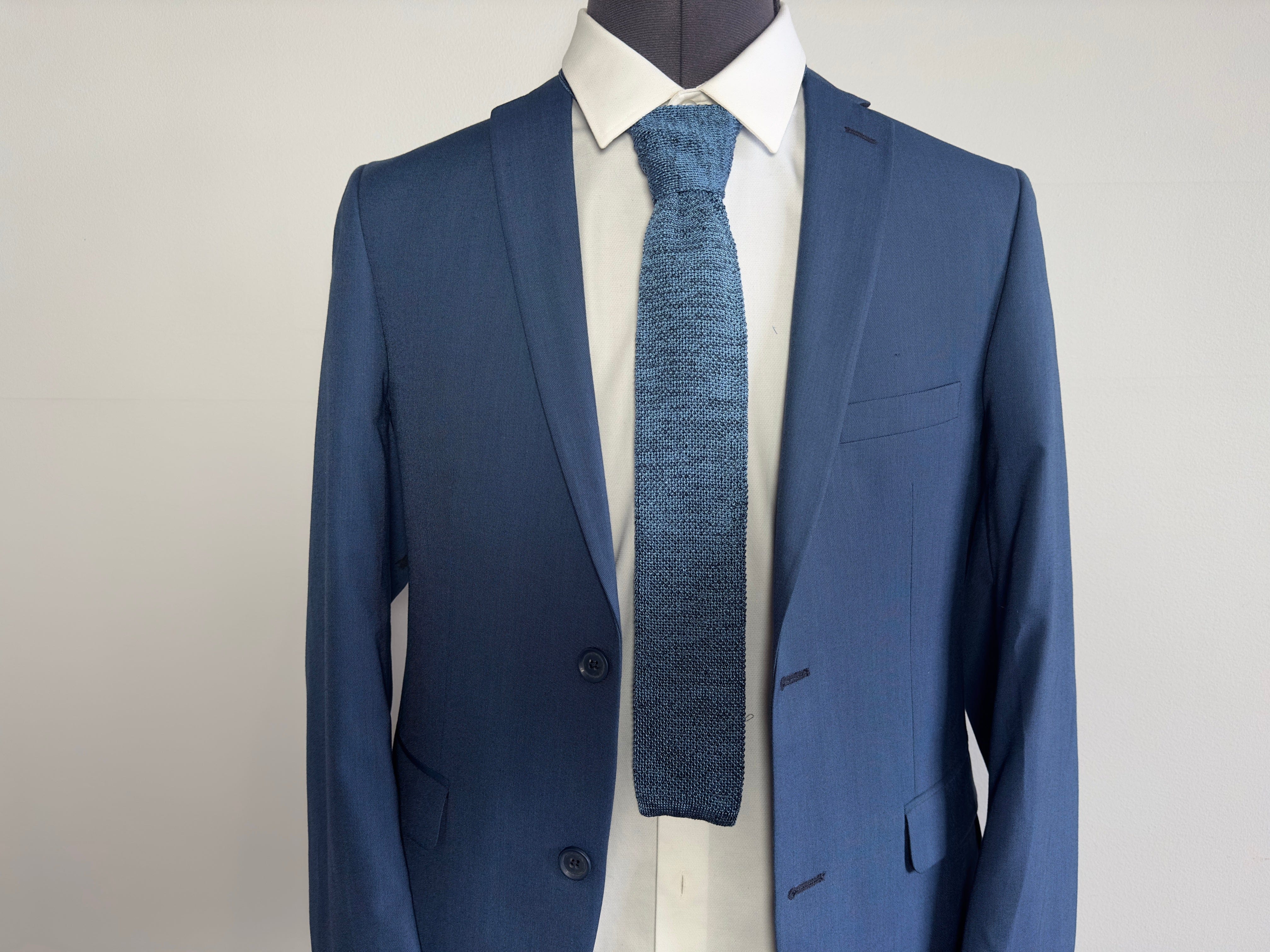 Italian Tricot Tie Blue - Skinny
