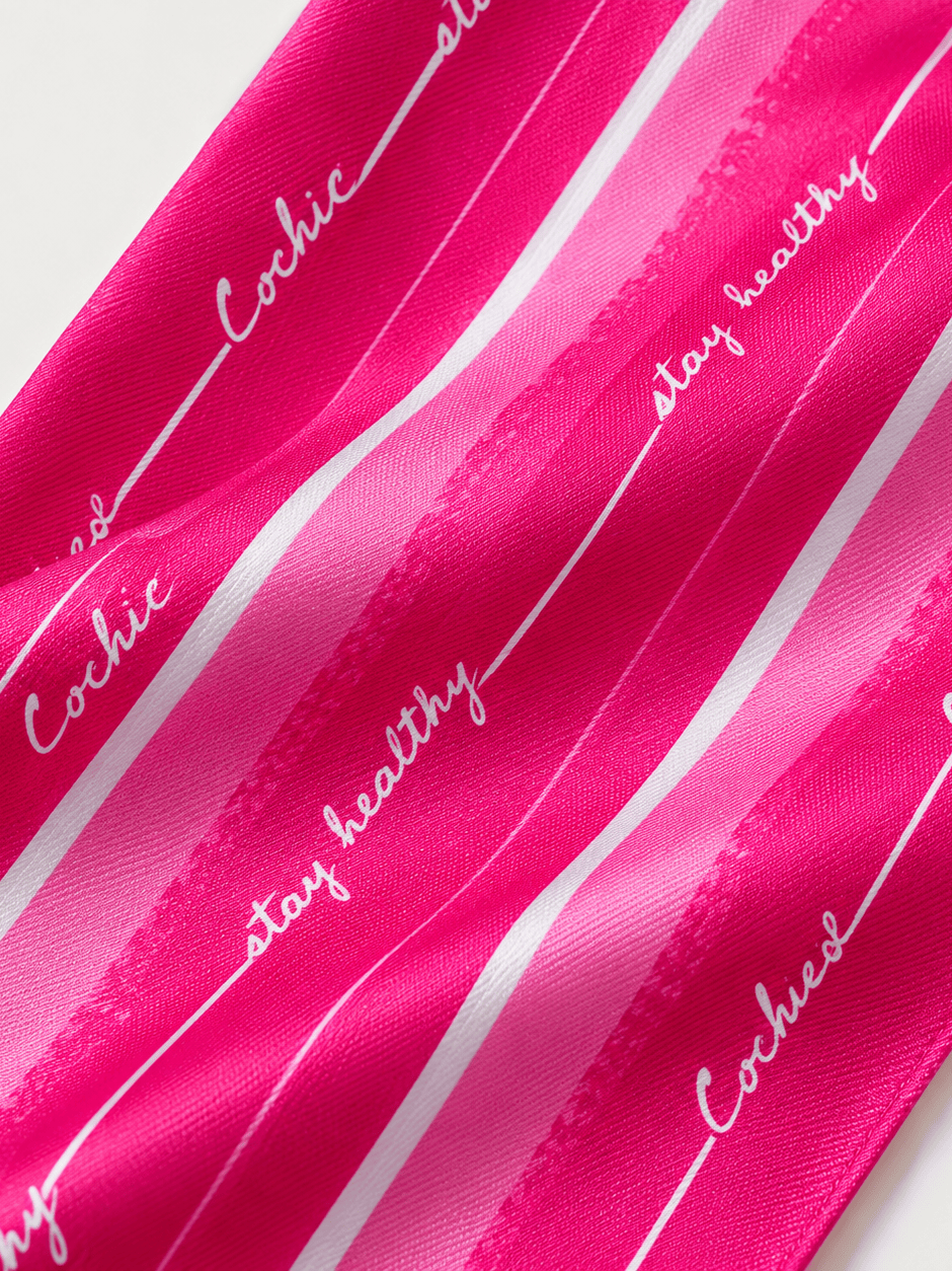 Stay Healthy antibacterial scarf close-up detail - Cochic