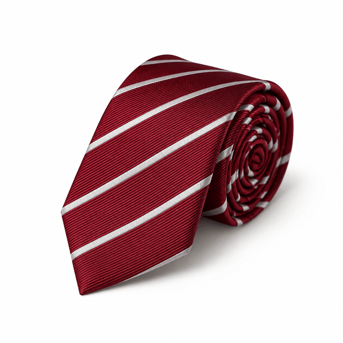THE WINDSOR STRIPE - BOTTIGLIA TIE, Burgundy