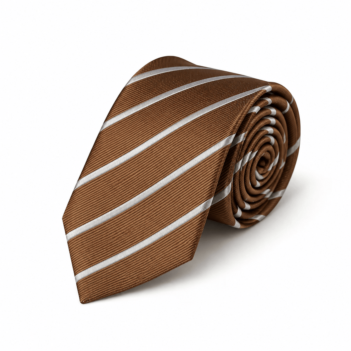 THE WINDSOR STRIPE - BOTTIGLIA TIE, Cognac