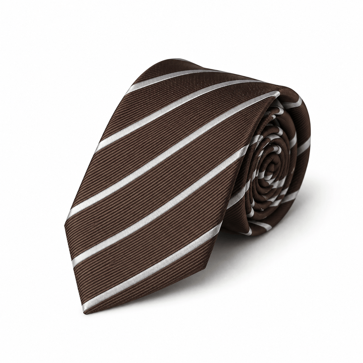 THE WINDSOR STRIPE - BOTTIGLIA TIE, Espresso