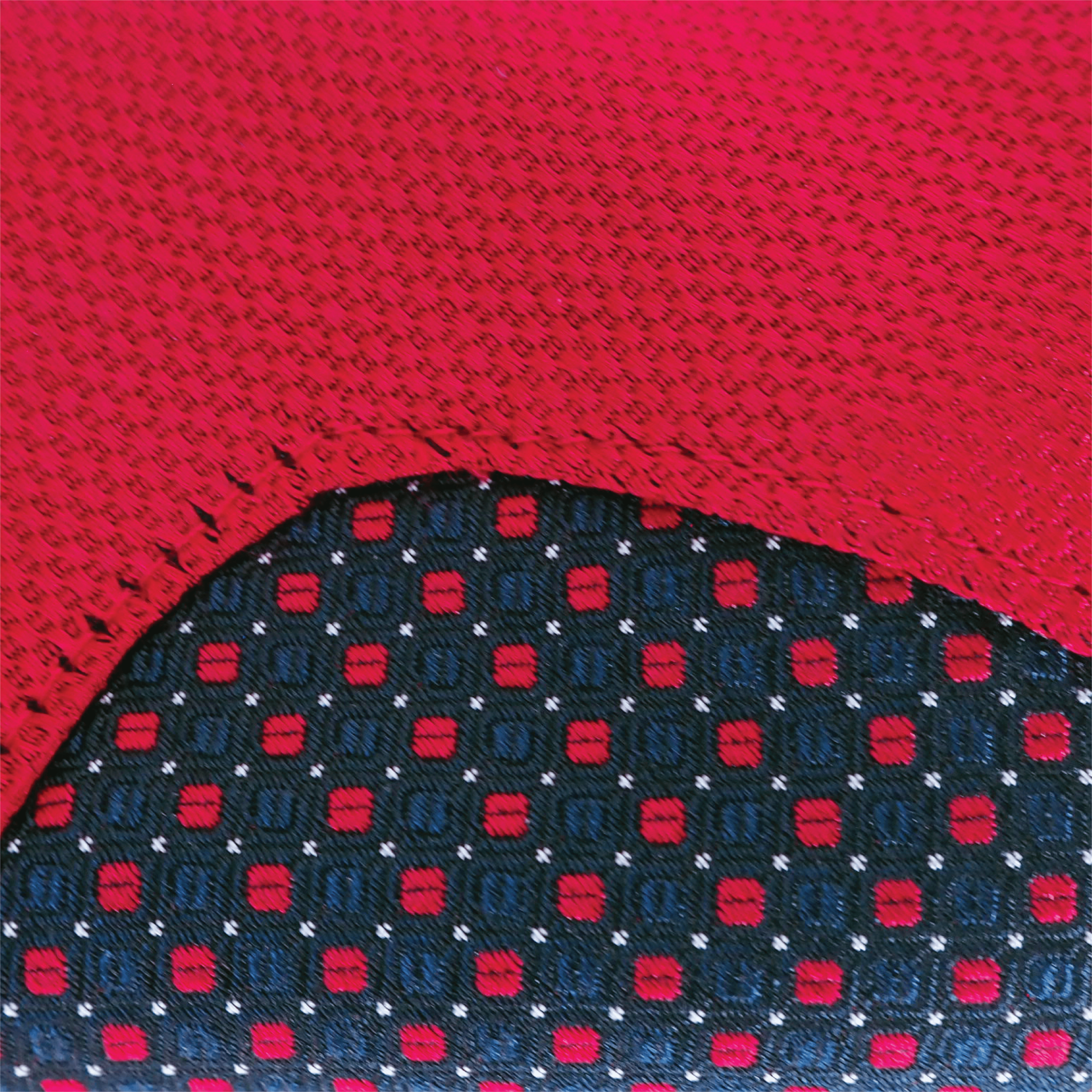 Details of the Front view of the Mighty Romance Silk Tie 