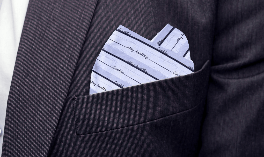 Stay Healthy - Pocket Square - Antibacterial Cotton