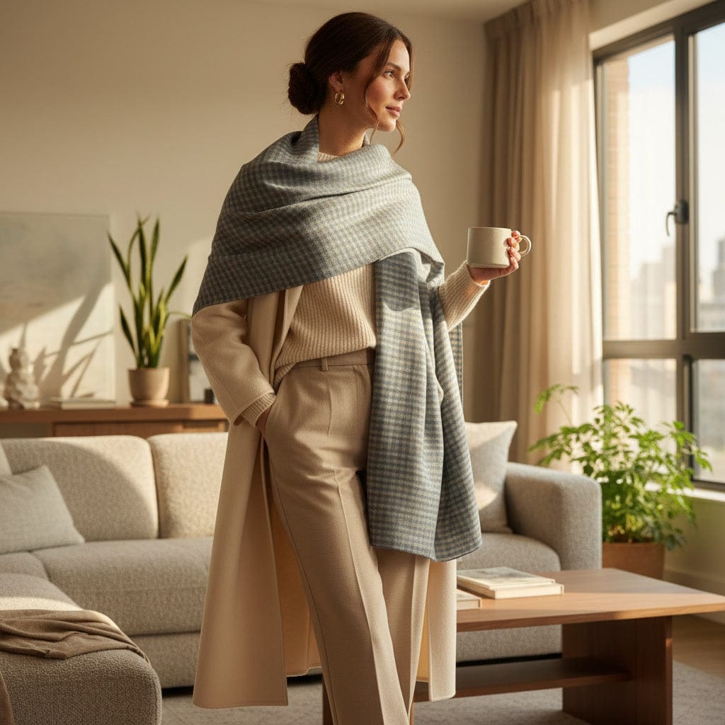 CASHMERE FINE WOOL SHAWL - HALEH