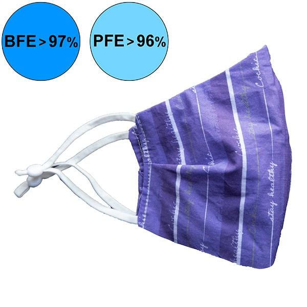 “Stay Healthy” 99.9% Antibacterial Mask - Corsican Purple