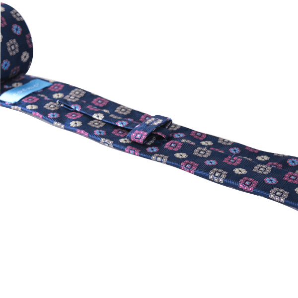 FANCY TIE BLUE AND PINK - SKINNY - Cochic