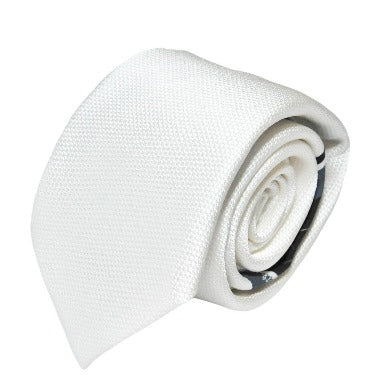Apollo Tie (100% Silk with Cotton, White)