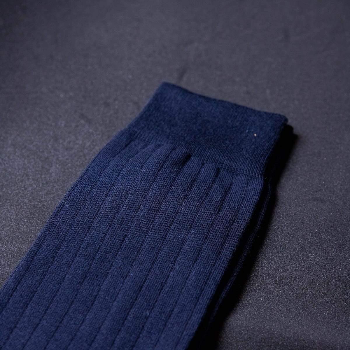 Elegant Cashmere blend dress socks - Blue Night - Cochic
