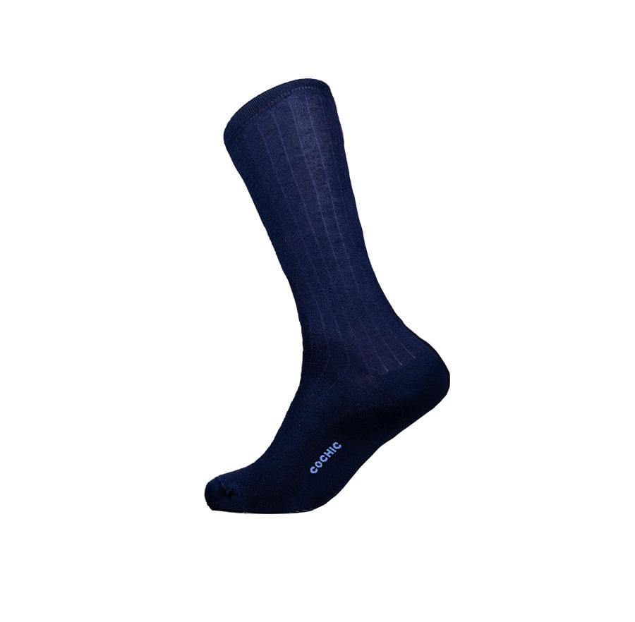 Elegant Cashmere blend dress socks - Blue Night - Cochic