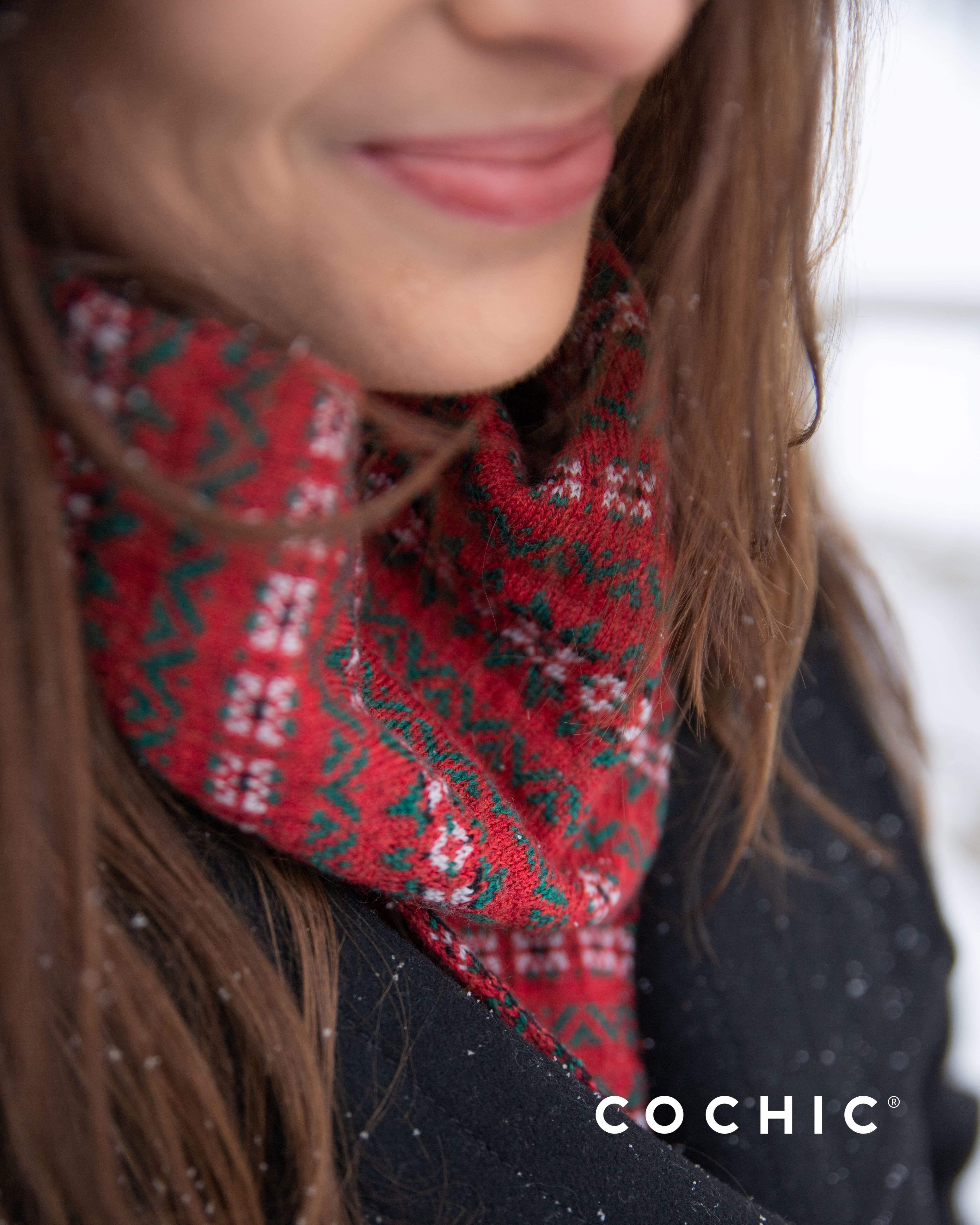 BRUXELLES WOOL SCARF - CHRISTMAS DESIGN - Cochic