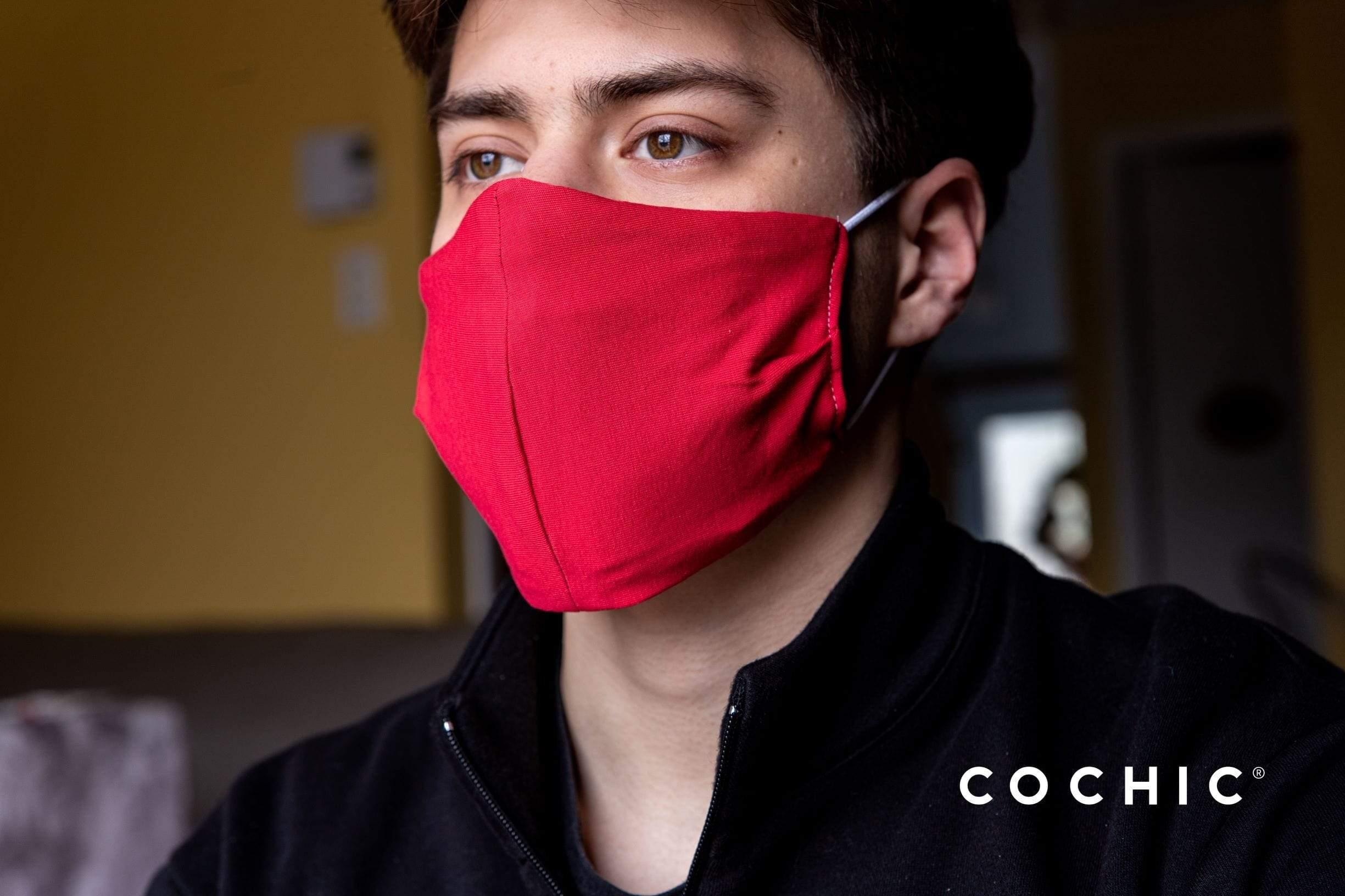 Antibacterial Mask Solid Fuchsia - Cochic