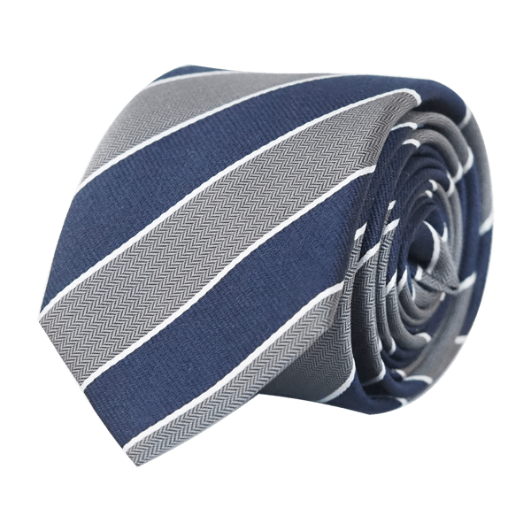 BACHELOR TIE BLUE AND GREY - SKINNY - Cochic