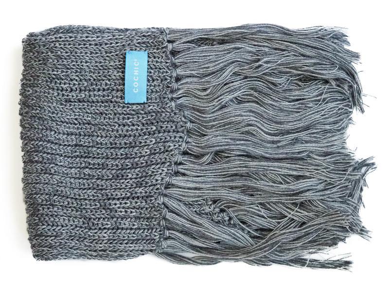 MOSCOW FRINGED WOOL SCARF - GRAY - Cochic