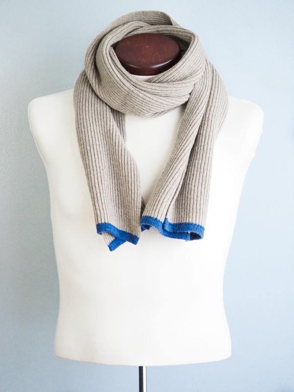 SAO PAULO RIBBED SCARF - WOOL AND CASHEMERE - BEIGE - Cochic