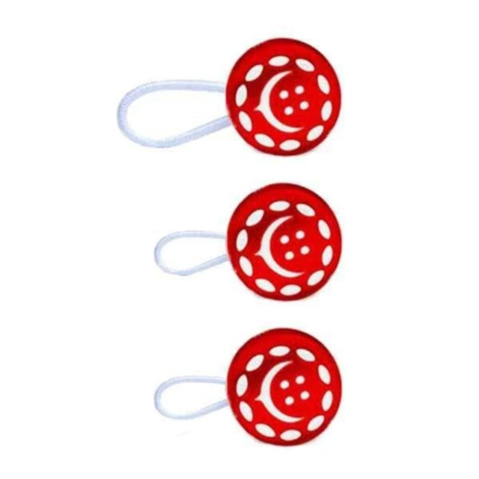 top view photo of the 3 set red shirt collar extender